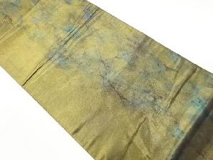 リサイクル　伝統工芸士紋屋五左衛門謹製　引箔抽象模様袋帯